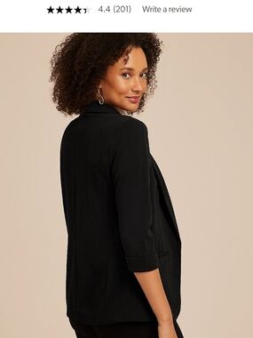 Maurices Black Open-Front Tailored Blazer